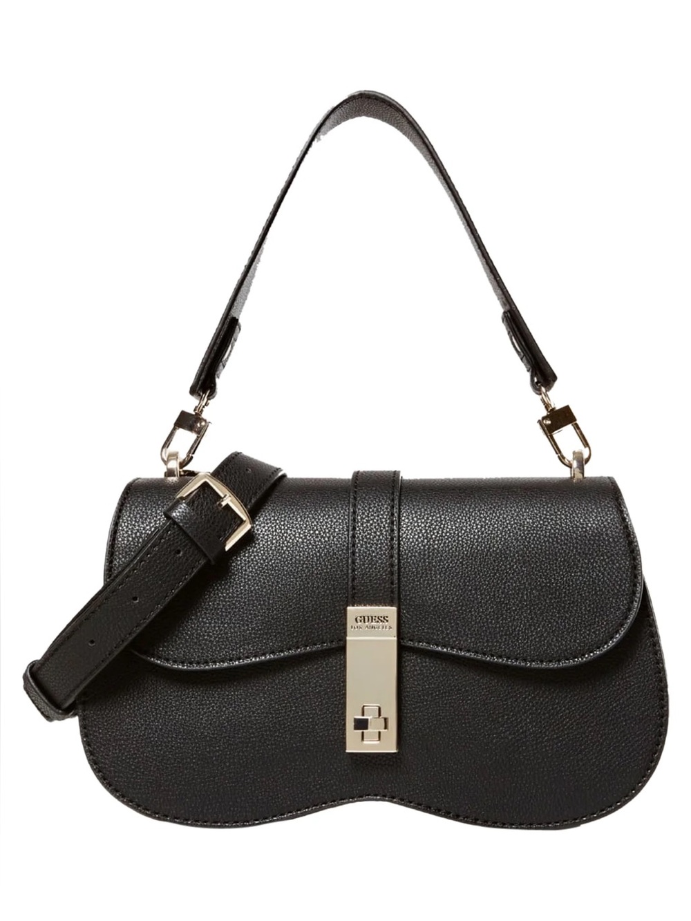 GUESS Asher Crossbody Shoulder Bag – Pebbled Black